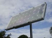 Pole mounted solar panel